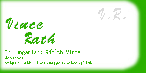 vince rath business card